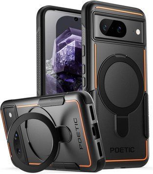 Чохол Poetic Neon MagSafe Ring Stand Cover Black для Google Pixel 8 2092914039 фото