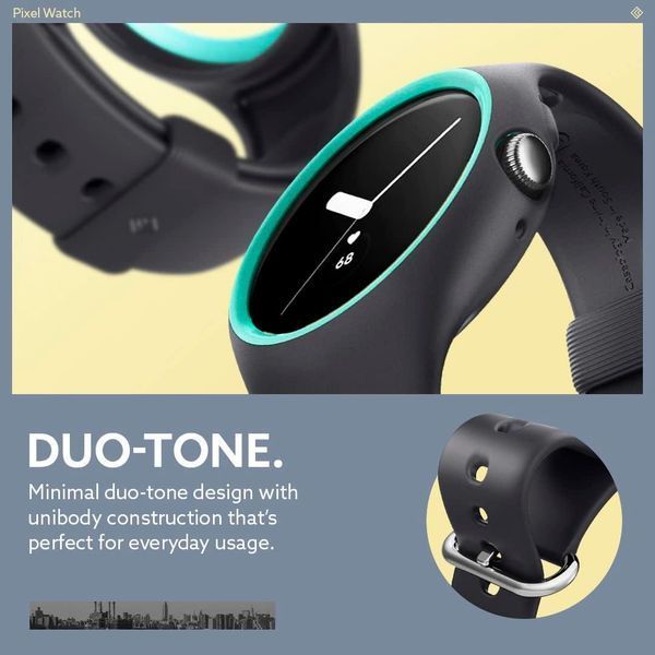 Чохол - ремінець Caseology Nano Pop Prune Charcoal для Google Pixel Watch | Watch 2 | Watch 3 (41mm) Band 2082681550 фото