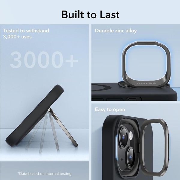 Чехол ESR Cloud Soft With Stash Stand Black для iPhone 15 2047773732 фото