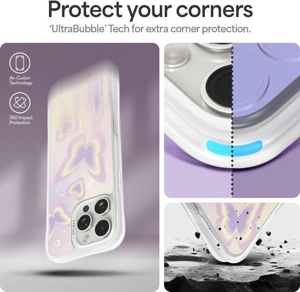Чохол Spigen Cyrill UltraSheer MagSafe Purple Butterflies для iPhone 16 Pro Max ACS08744 2502496590 фото