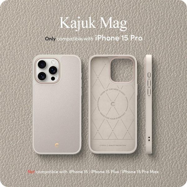 Чохол Spigen Cyrill Kajuk MagSafe Cream для iPhone 15 Pro ACS06770 2503728189 фото