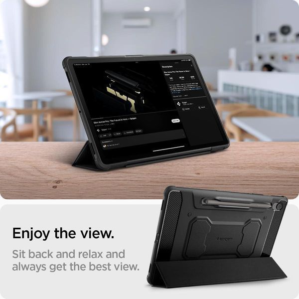 Чехол Spigen Rugged Armor Pro Black для Samsung Galaxy Tab S10 FE Plus ACS09381 2693627363 фото