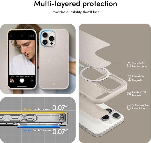 Чохол Spigen Cyrill Kajuk MagSafe Cream для iPhone 15 Pro ACS06770 2503728189 фото