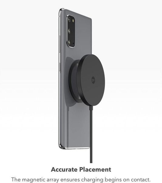 Бездротовий зарядний пристрій Mophie Snap+ MagSafe Wireless Charger 15W Qi-Enabled Black 2216732462 фото