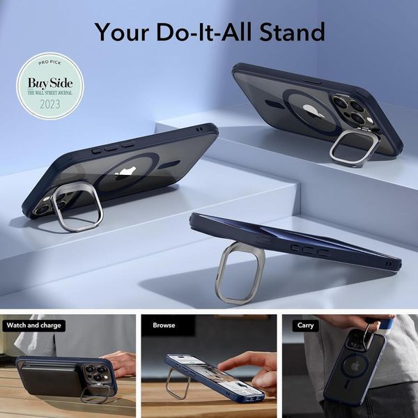 Чехол ESR Classic Kickstand With HaloLock Clear Dark Blue для iPhone 15 Pro Max 2063475644 фото