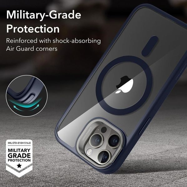 Чехол ESR Classic Kickstand With HaloLock Clear Dark Blue для iPhone 15 Pro Max 2063475644 фото