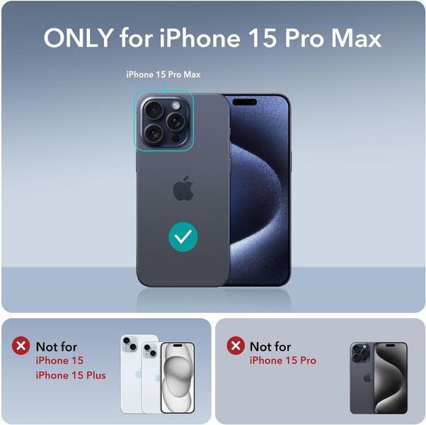 Чехол ESR Classic Kickstand With HaloLock Clear Dark Blue для iPhone 15 Pro Max 2063475644 фото