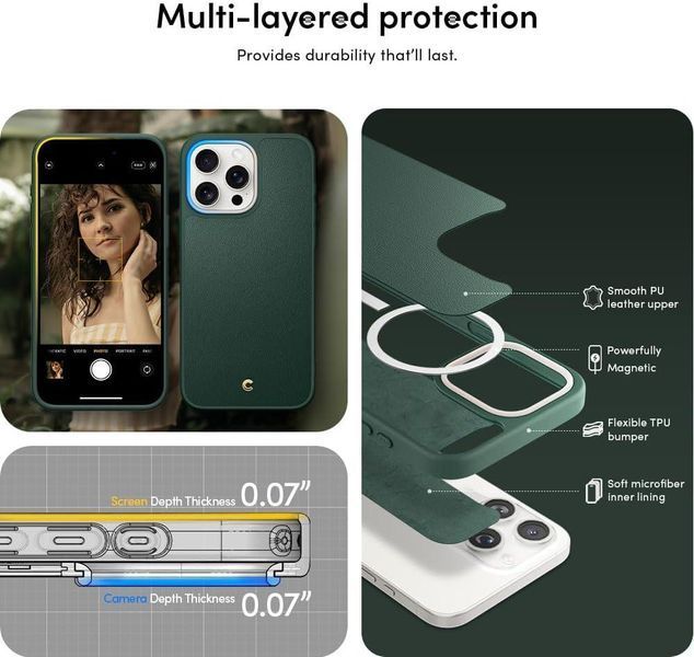 Чохол Spigen Cyrill Kajuk MagSafe Forest Green для iPhone 15 Pro ACS06772 2503735961 фото