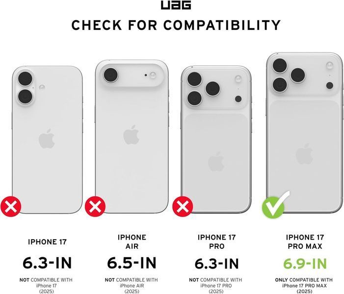 Чохол UAG Civilian MagSafe Black для iPhone 17 Pro Max 3063618639 фото