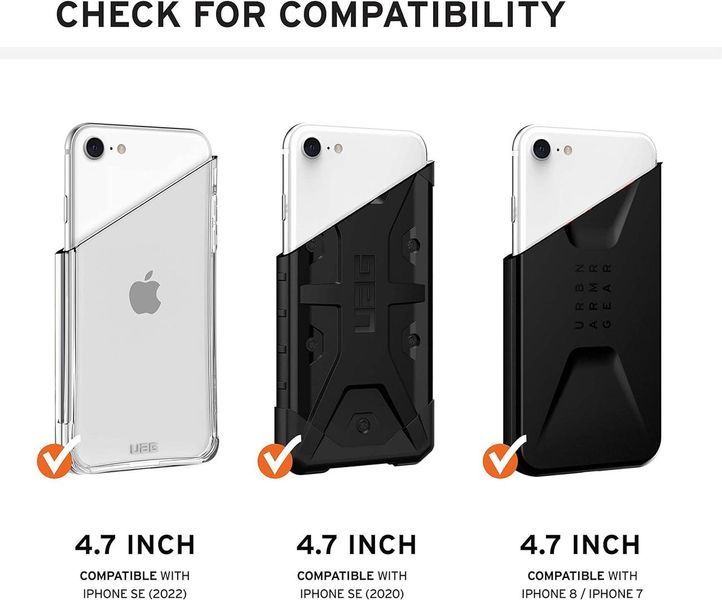 Чохол UAG Civilian Series Black для iPhone 7 | 8 | SE 2020 | SE 2022 2251481221 фото