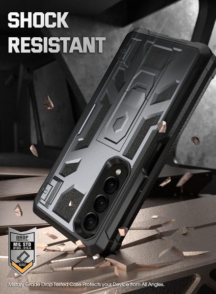Захисний чохол 360&deg; Poetic Spartan Metallic Gun Metal для Samsung Galaxy Fold 4 2146347050 фото