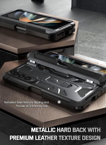 Захисний чохол 360&deg; Poetic Spartan Metallic Gun Metal для Samsung Galaxy Fold 4 2146347050 фото