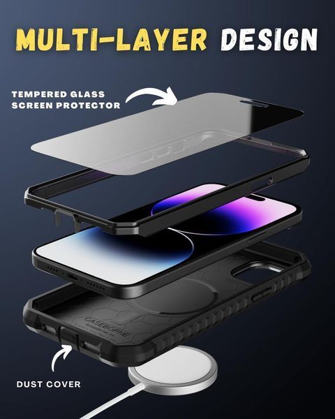 Захисний чохол Caseborne V Series Black для iPhone 15 2113500580 фото