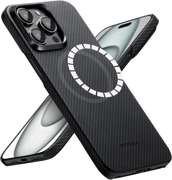 Чехол Pitaka MagEZ Case 4 Twill Black Gray для iPhone 15 Pro Max 2999242218 фото