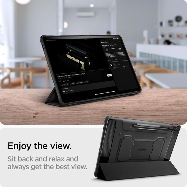 Чехол Spigen Rugged Armor Pro Black для Samsung Galaxy Tab S9 FE Plus ACS06856 2095986563 фото