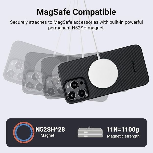 Чехол Pitaka MagEZ Case 4 Twill Black Gray для iPhone 15 Pro Max 2999242218 фото