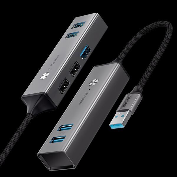 USB-ХАБ BASEUS CUBE USB НА 3 USB 3.0 + 2 USB 2.0 (CAHUB-C0G) 1216104080 фото