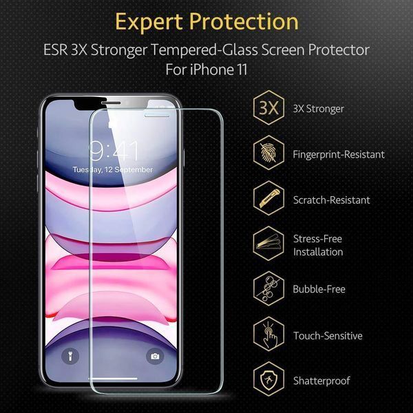 Захисне скло ESR Tempered Glass Screen Protector 2 pack для iPhone 11 | Xr 1838162437 фото