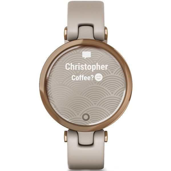 Смарт-часы Garmin Lily Rose Gold Bezel with Light Sand Case and Silicone Band (010-02384-11)