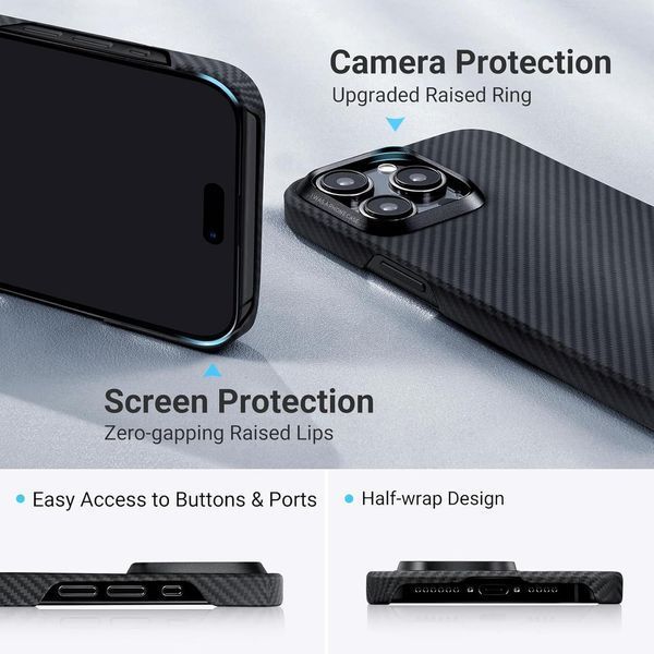 Чехол Pitaka MagEZ Case 4 Twill Black Gray для iPhone 15 Pro Max 2999242218 фото