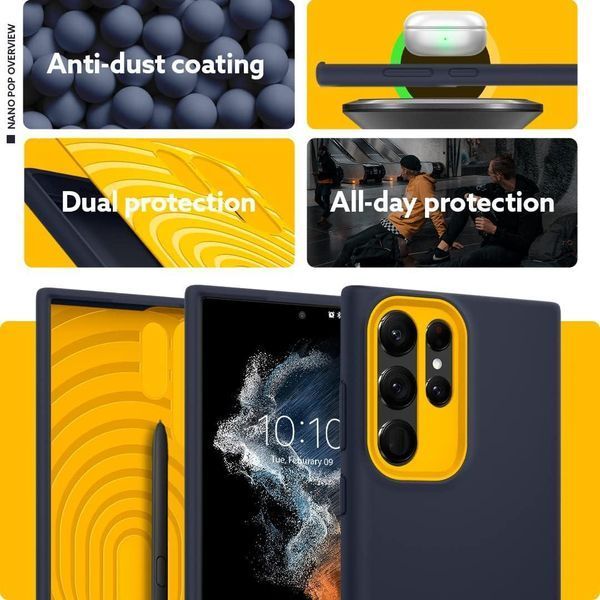 Чохол Caseology Nano Pop Blueberry Navy для Samsung Galaxy S22 Ultra SM-S908 ACS03937 2026613011 фото