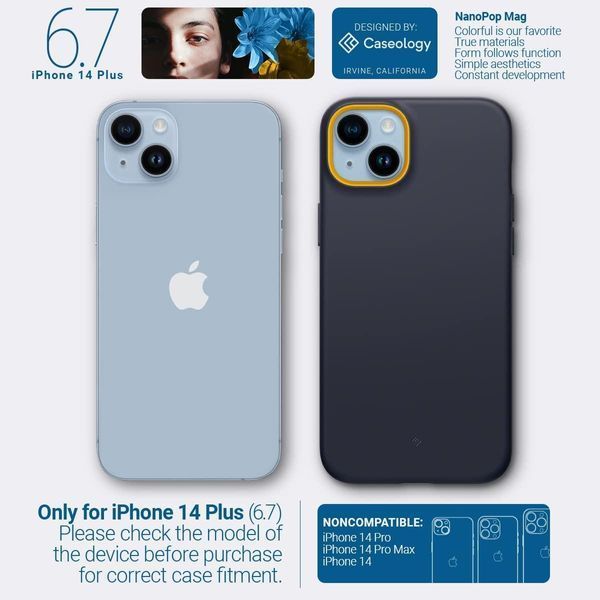 Чохол Caseology Nano Pop Mag Blueberry Navy для iPhone 14 Plus 1823308615 фото