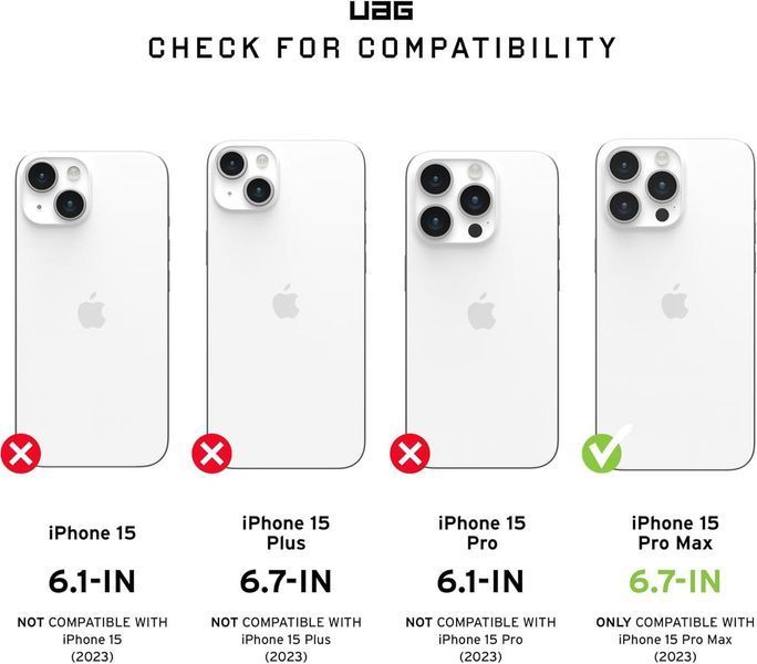 Чехол UAG Metropolis LT Kevlar MagSafe Black для iPhone 15 Pro Max 2487211559 фото