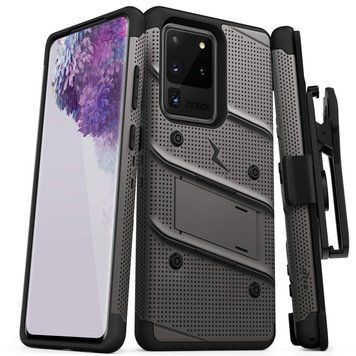 Захисний чохол Zizo Bolt Series Gun Metal Gray з кліпою для Samsung Galaxy S20 Ultra SM-G988 1745587074 фото