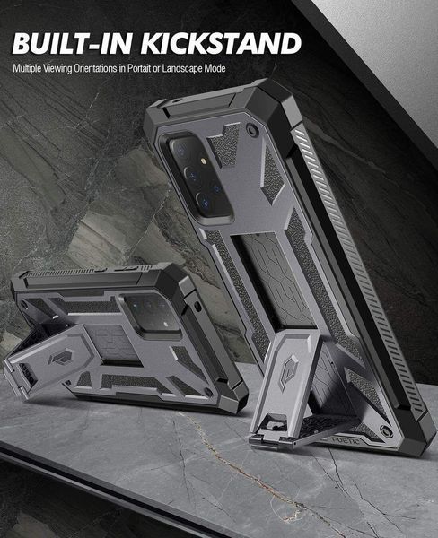 Противоударный чехол 360&deg; Poetic Spartan Gun Metal для Samsung Galaxy A52 1928206731 фото