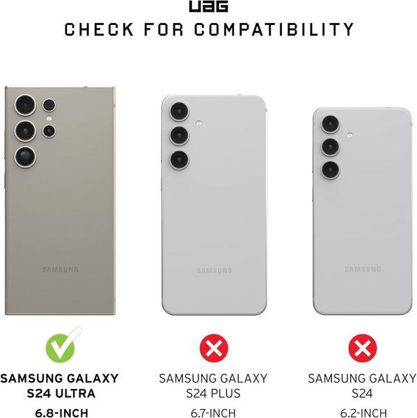 Чохол UAG Pathfinder MagSafe Clear Ash для Samsung Galaxy S24 Ultra SM-S928 2449933091 фото