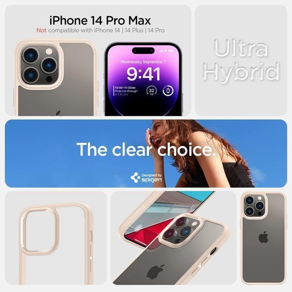 Чехол Spigen Ultra Hybrid Sand Beige для iPhone 14 Pro Max ACS04819 1867311388 фото