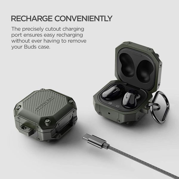 Чехол VRS Design Series Active Fit Green для Samsung Galaxy Buds 2 | Live | Pro | FE 1714484848 фото