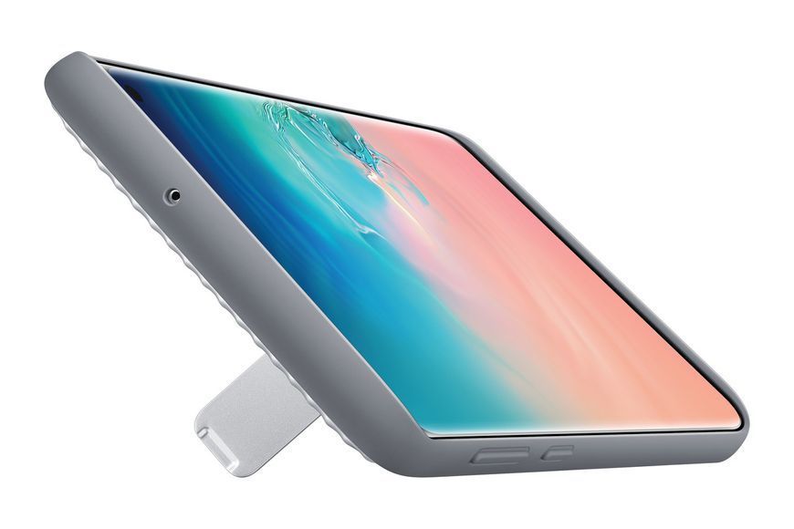 Оригинальный чехол Samsung Protective Standing Cover Silver для Galaxy S10 Plus SM-G975 1171010598 фото