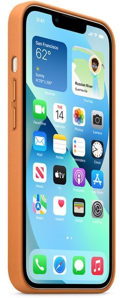 Чехол Apple Leather Case with MagSafe Golden Brown для iPhone 13 1801899486 фото