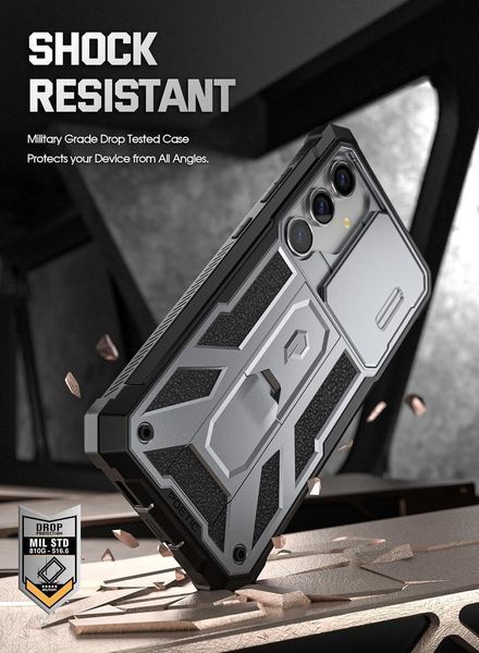 Захисний чохол 360&deg; Poetic Spartan Gun Metal для Samsung Galaxy S24 Ultra SM-S928 2118085555 фото