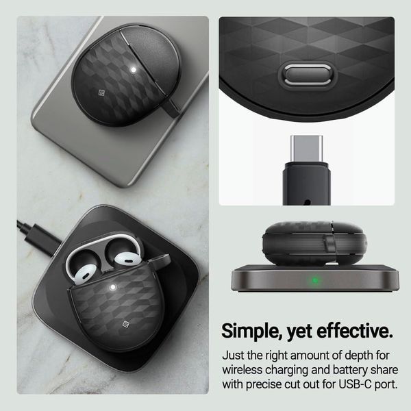 Кейс Caseology Parallax Matte Black для Google Pixel Buds Pro | Pixel Buds Pro 2 2322517763 фото