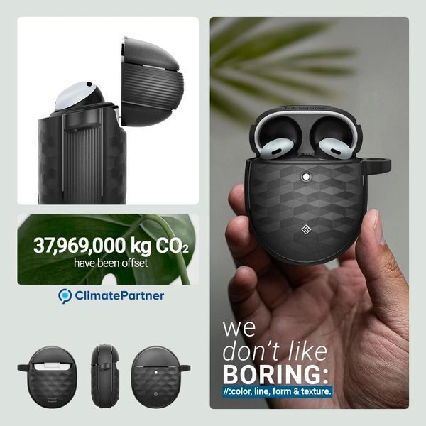 Кейс Caseology Parallax Matte Black для Google Pixel Buds Pro | Pixel Buds Pro 2 2322517763 фото
