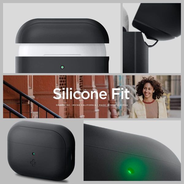 Чохол Spigen Silicone Fit Black для AirPods Pro 2nd | 1st Gen ACS05479