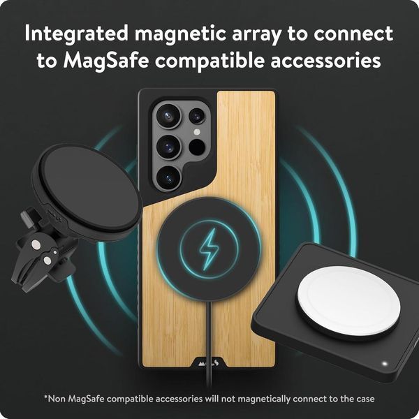 Чохол Mous MagSafe Limitless 5.0 Compatible Bamboo для Samsung Galaxy S24 Ultra SM-S928 2513452521 фото