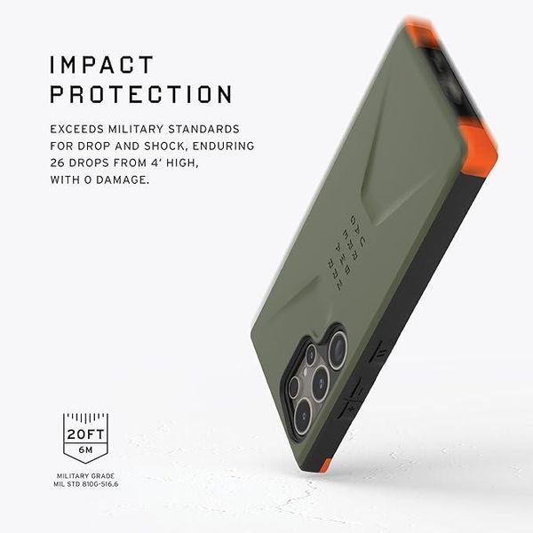 Чохол UAG Civilian Olive Drab для Samsung Galaxy S24 Ultra SM-S928 2449940525 фото