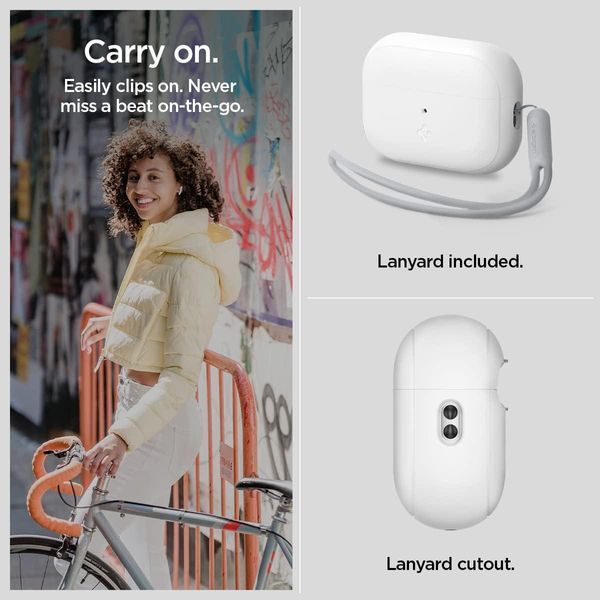 Чохол Spigen Silicone Fit White для AirPods Pro 2nd | 1st Gen ACS05811
