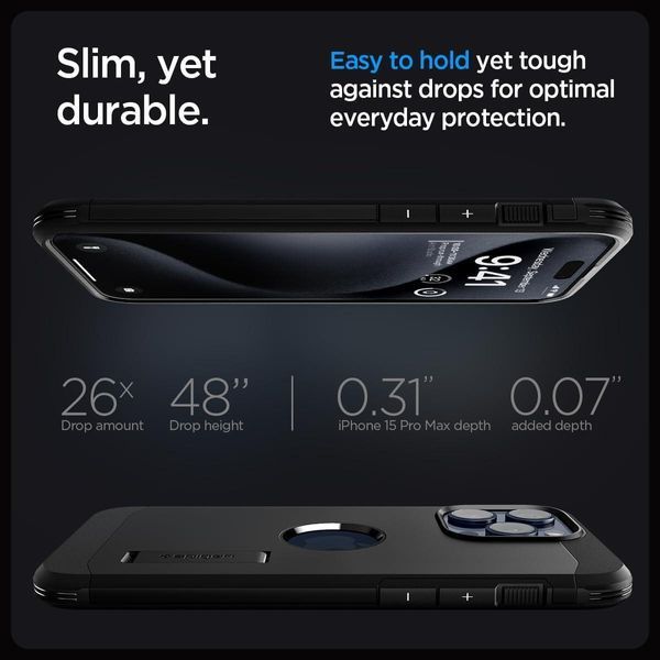 Чехол Spigen Tough Armor Mag MagSafe Black для iPhone 15 Pro Max ACS06594 2002364714 фото