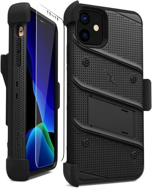 Противоударный чехол Zizo Bolt Series Black с клипсой для iPhone 11