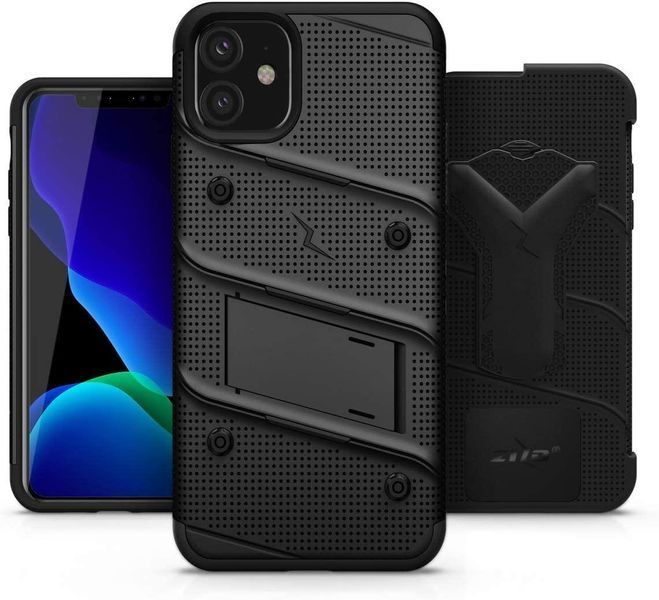 Противоударный чехол Zizo Bolt Series Black с клипсой для iPhone 11