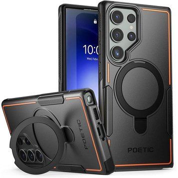 Чохол Poetic Neon MagSafe Ring Stand Cover Black для Samsung Galaxy S23 Ultra SM-S918 2065199285 фото
