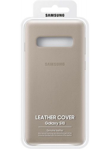 Чохол Samsung Leather Back Cover Gray для Samsung Galaxy S10 SM-G973 1538461002 фото