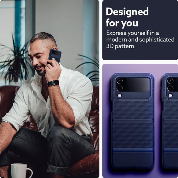 Чехол Caseology Parallax Midnight Blue для Samsung Galaxy Z Flip 4 ACS05117 1932016315 фото