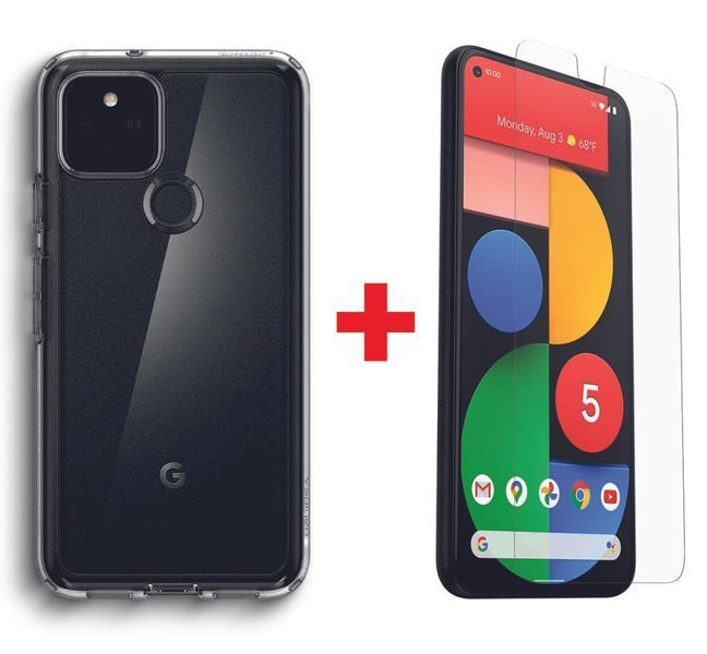 Комплект чохол + скло Tech21 Pure Clear для Google Pixel 5 2083816486 фото
