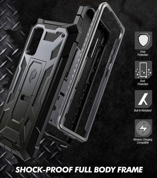Противоударный чехол Poetic Spartan Gun Metal для Samsung Galaxy S20 SM-G980 2065209814 фото