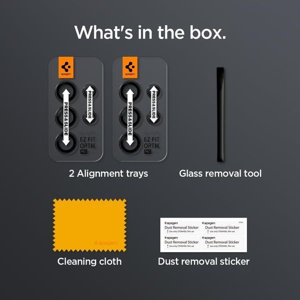 Захисне скло для камери Spigen GLAStR EZ Fit Optik Pro 2-Pack Black для Samsung Galaxy S24 Ultra AGL07425 2456882922 фото